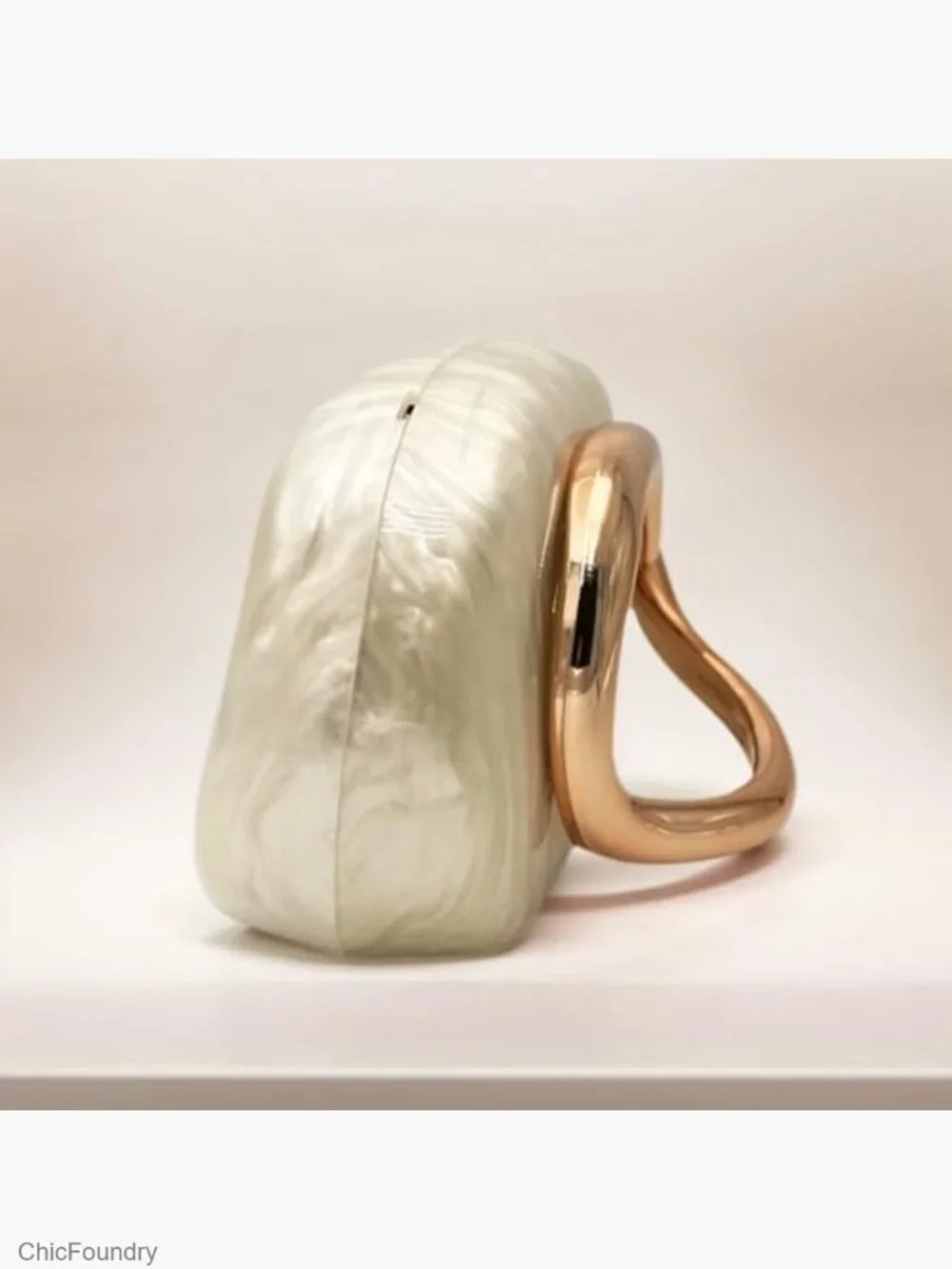 Acrylic Clutch with Metal Handle, Evening Bag for Wedding Party